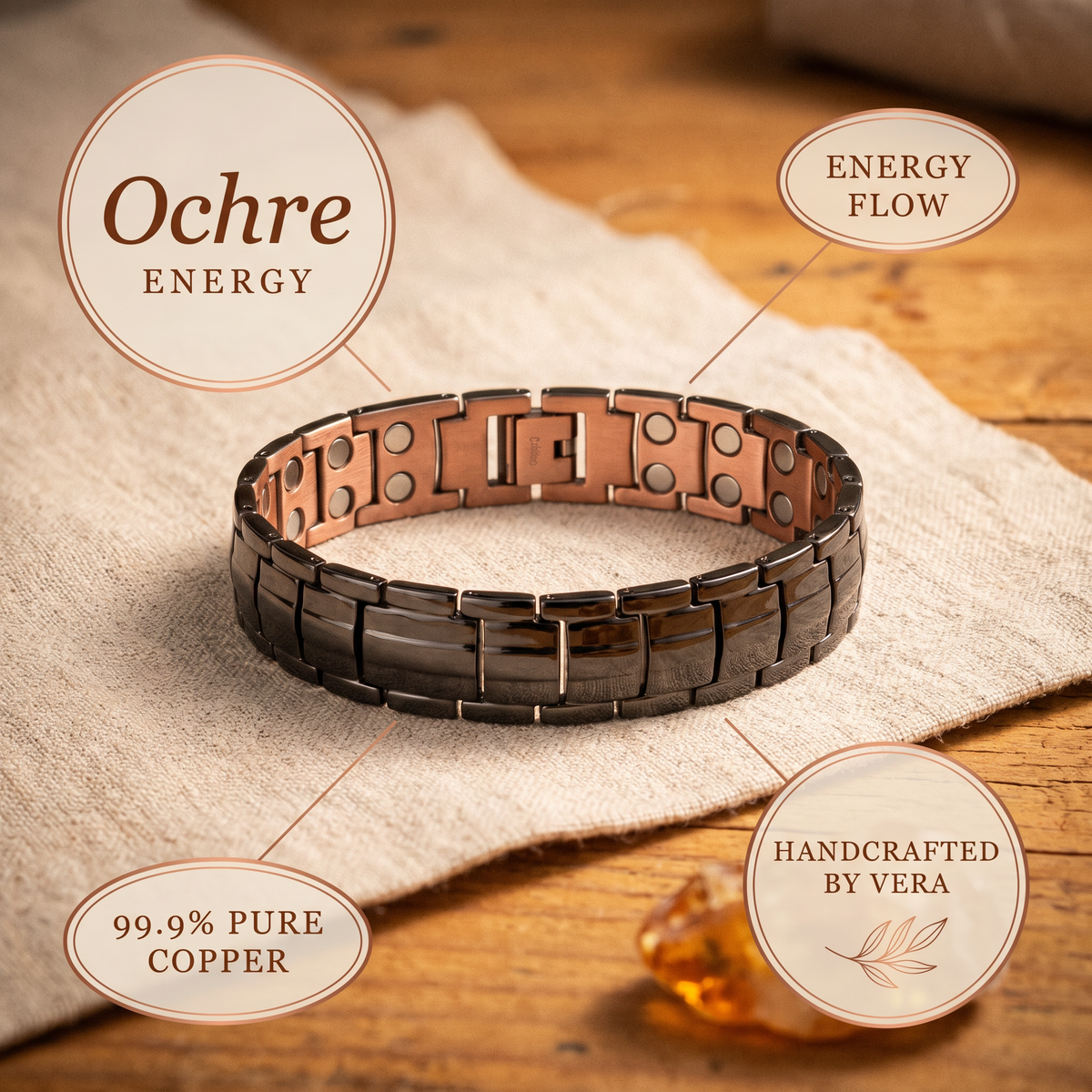 Vera's Ochre Men's Copper Bracelet